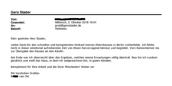 Brief aus Berlin-Lichterfelde