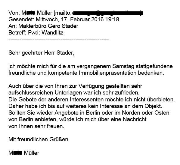 Brief aus Wandlitz