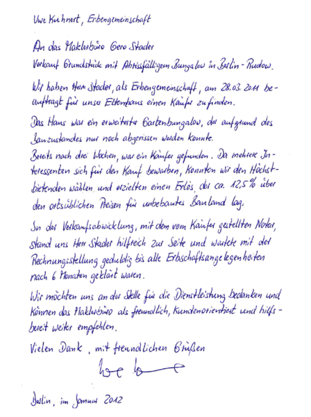 Brief aus Berlin-Rudow