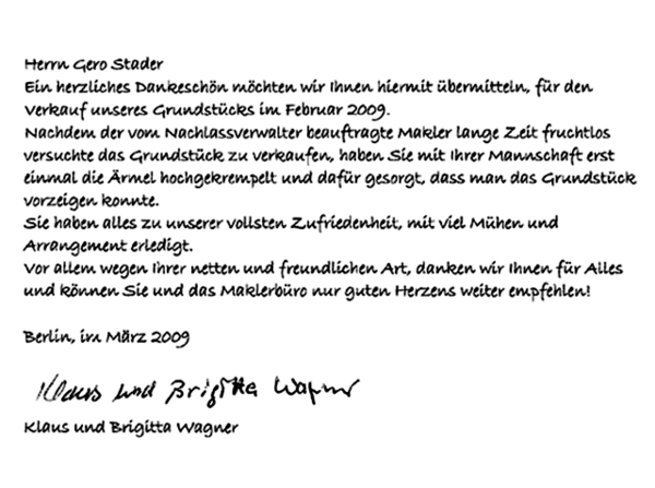 Brief aus Falkensee