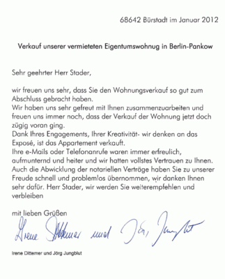 Eigentumswohnung Berlin Pankow - Referenz
